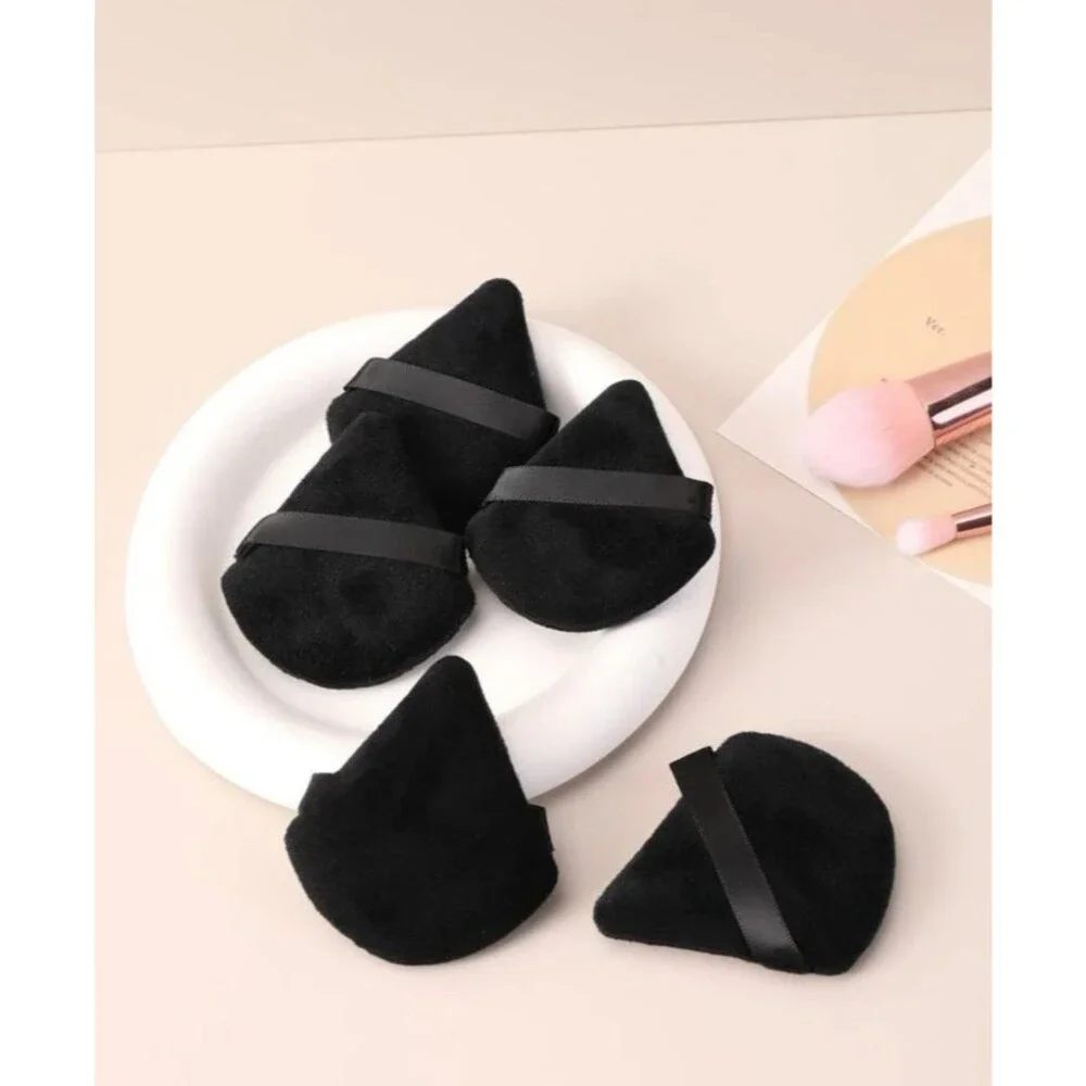 Triangle Makeup Puffs Black 25 PCs Soft Reusable Dry Wet Sponge Powder Cream SB